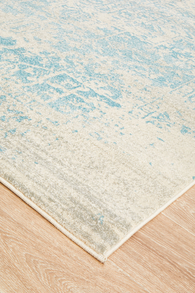 Summon Glacier White Blue Transitional Rug