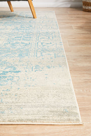 Summon Glacier White Blue Transitional Rug