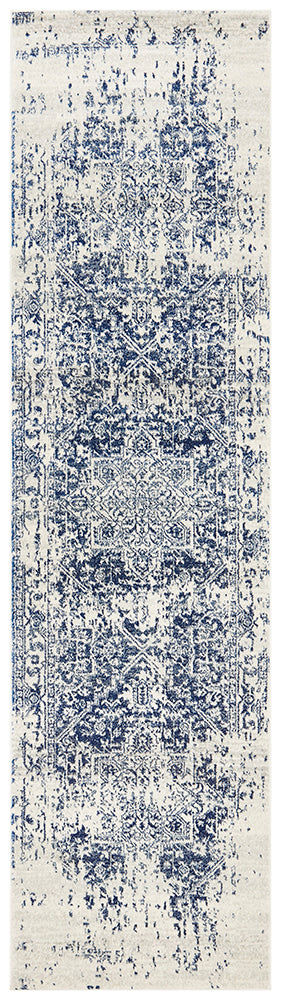 Summon Horizon White Navy Transitional Rug