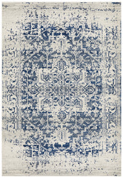 Summon Horizon White Navy Transitional Rug