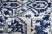 Summon Horizon White Navy Transitional Runner Rug