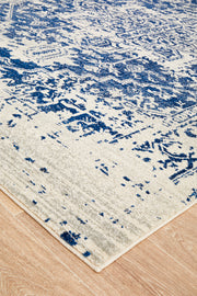 Summon Horizon White Navy Transitional Rug