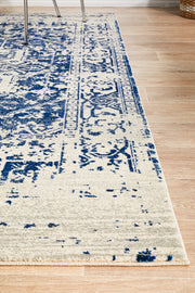Summon Horizon White Navy Transitional Rug