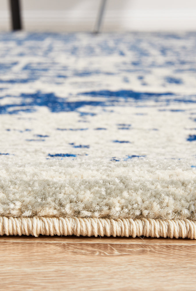 Summon Horizon White Navy Transitional Rug