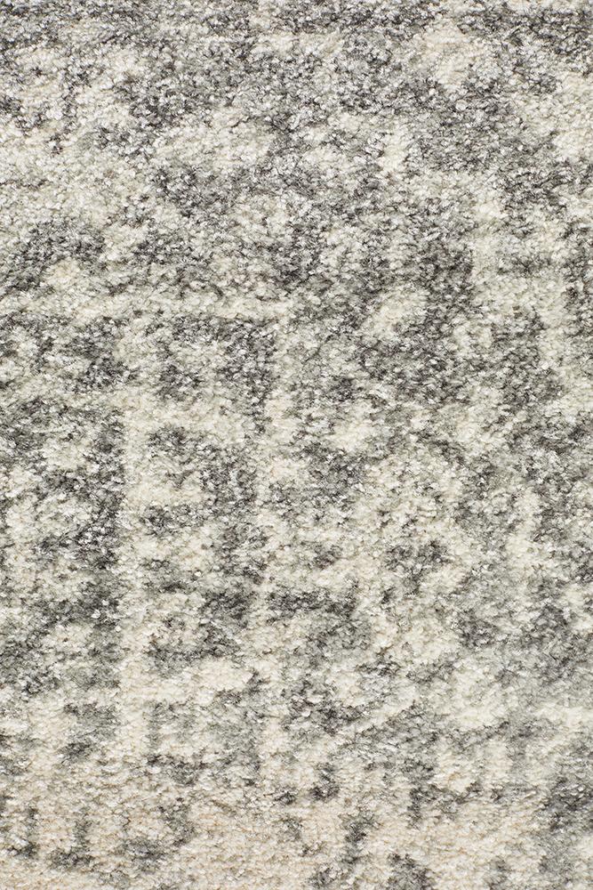 Summon Dream White Silver Transitional Runner Rug