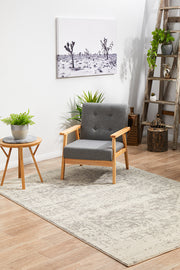 Summon Dream White Silver Transitional Rug