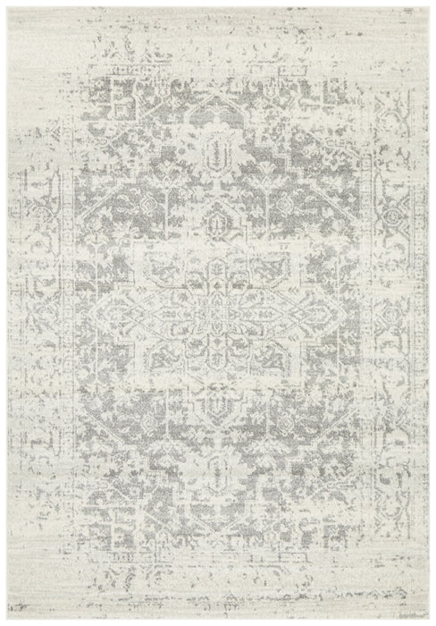 Summon Dream White Silver Transitional Rug