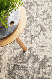 Summon Dream White Silver Transitional Rug