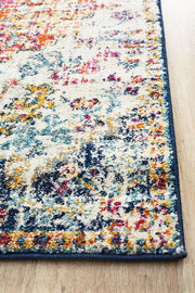 Summon Carnival White Transitional Runner Rug