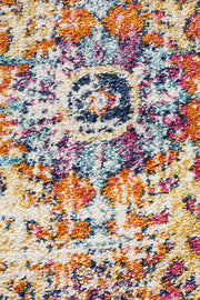 Summon Carnival White Transitional Runner Rug