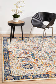 Summon Peacock Ivory Transitional Rug