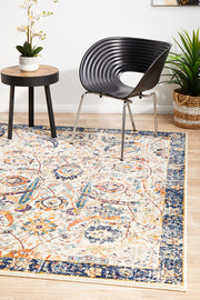 Summon Peacock Ivory Transitional Rug
