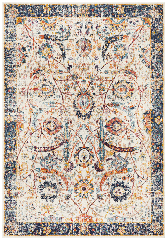 Summon Peacock Ivory Transitional Rug