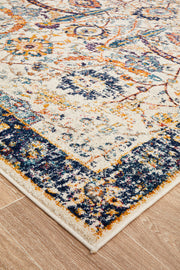 Summon Peacock Ivory Transitional Rug