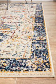 Summon Peacock Ivory Transitional Rug