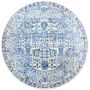 Summon Frost Blue Transitional Round Rug