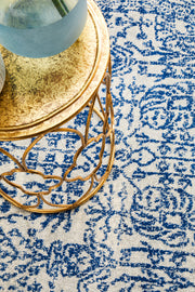 Summon Frost Blue Transitional Round Rug