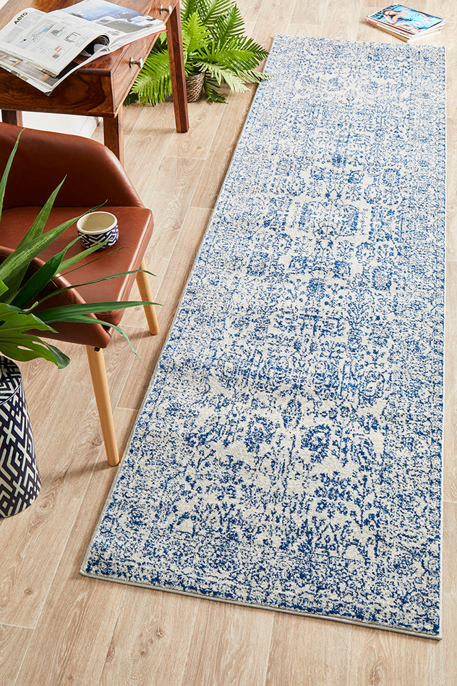 Summon Frost Blue Transitional Rug