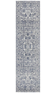 Summon Frost Blue Transitional Runner Rug