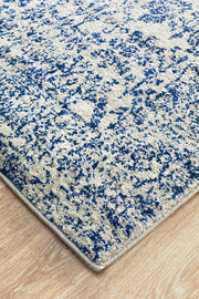 Summon Frost Blue Transitional Runner Rug
