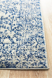 Summon Frost Blue Transitional Runner Rug
