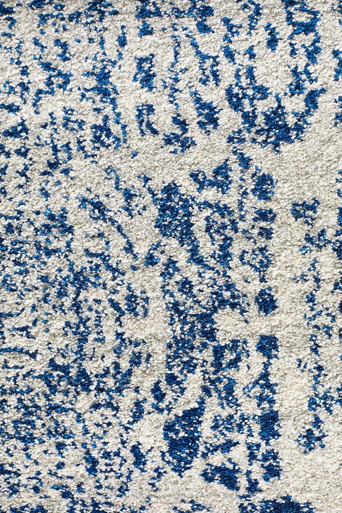 Summon Frost Blue Transitional Runner Rug