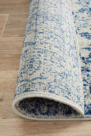 Summon Frost Blue Transitional Runner Rug