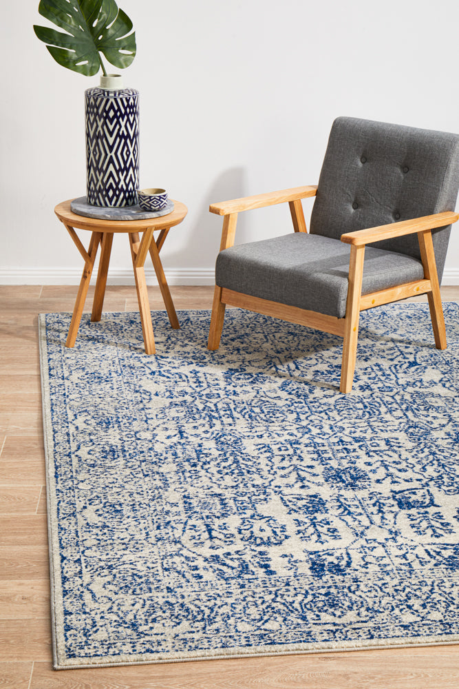 Summon Frost Blue Transitional Rug