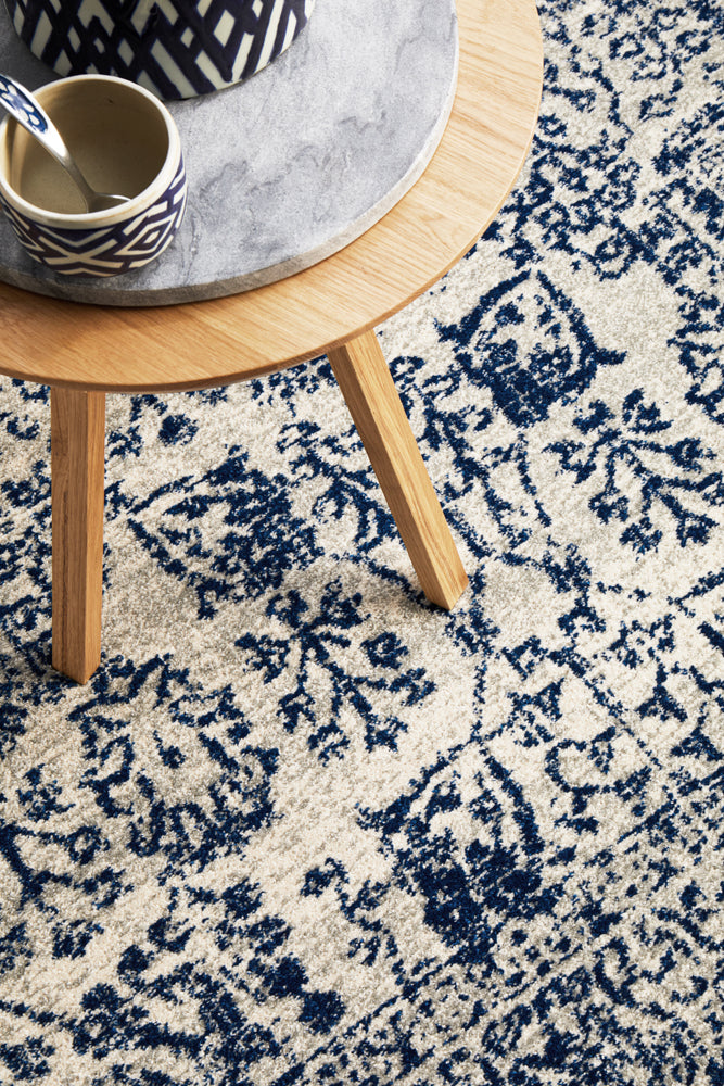 Summon Frost Blue Transitional Rug