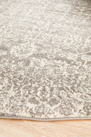 Summon Homage Grey Transitional Round Rug