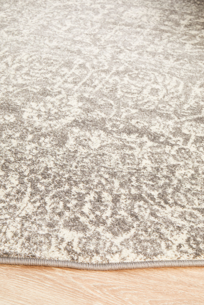 Summon Homage Grey Transitional Round Rug