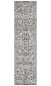 Summon Homage Grey Transitional Runner Rug
