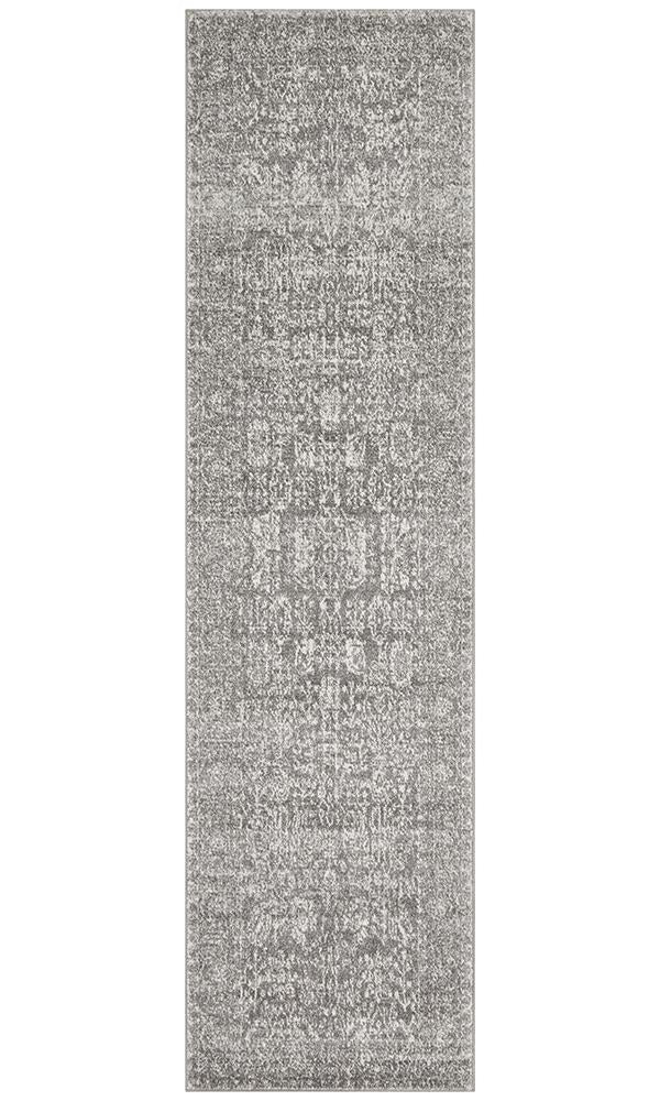 Summon Homage Grey Transitional Runner Rug