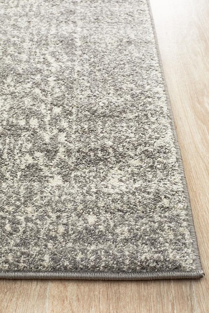Summon Homage Grey Transitional Runner Rug