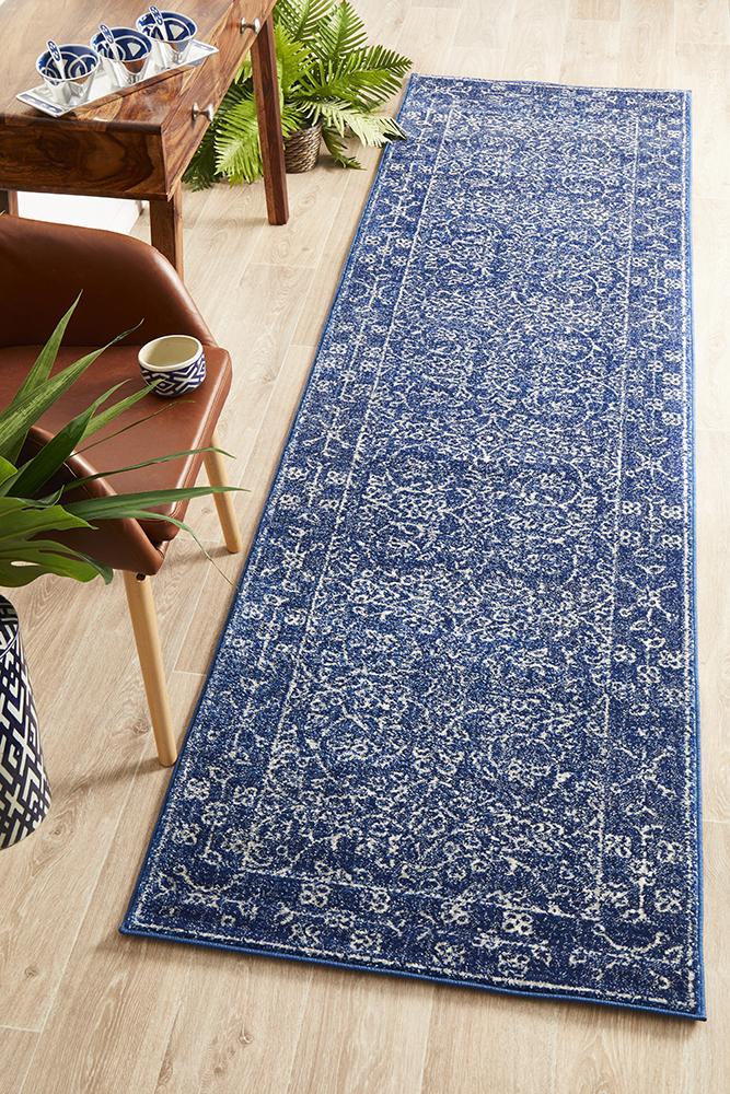 Summon Artist Navy Transitional Runner Rug