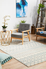 Summon Slate White Transitional Rug
