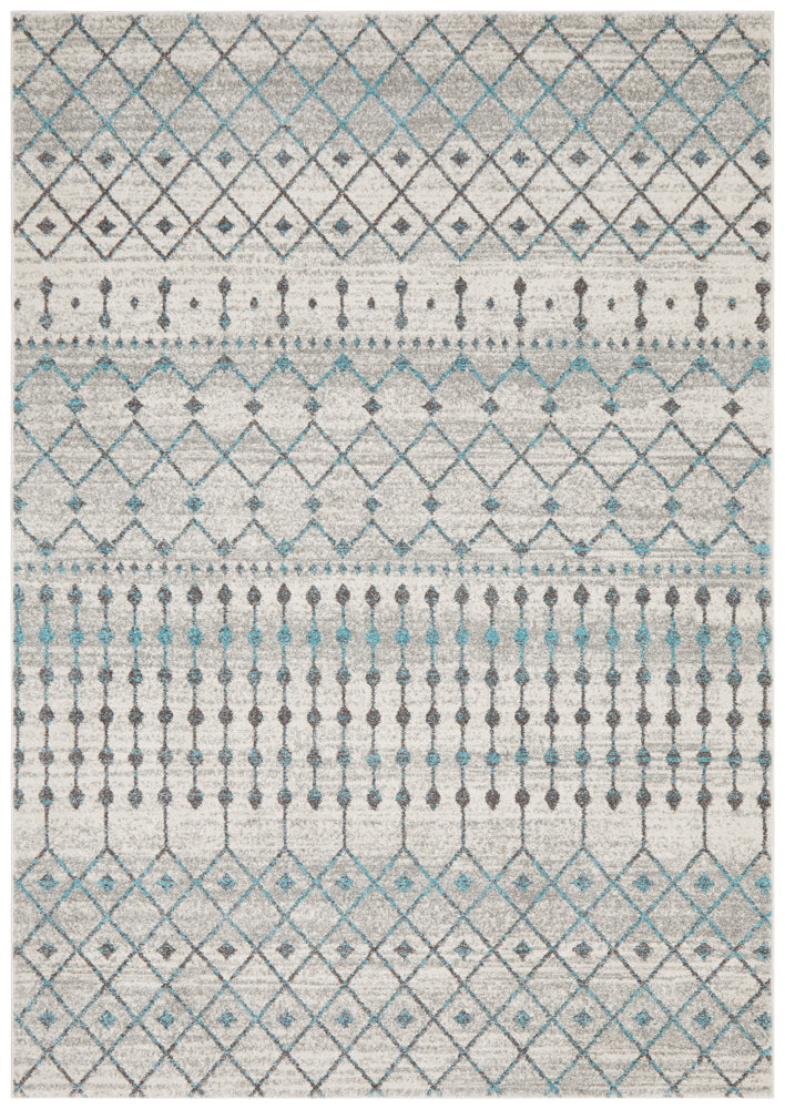 Summon Slate White Transitional Rug