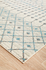 Summon Slate White Transitional Rug