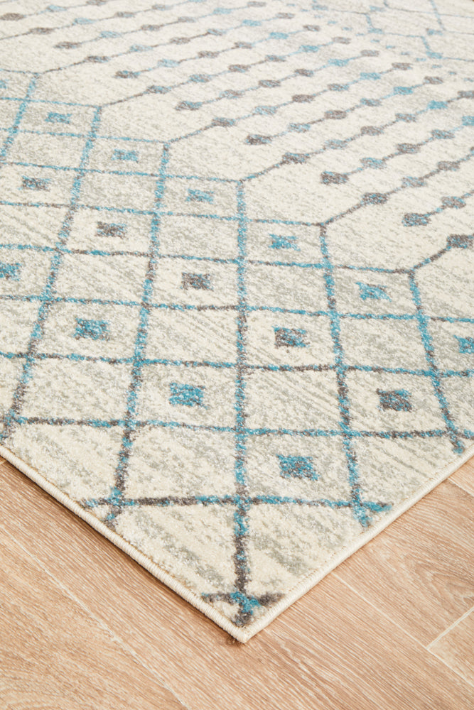 Summon Slate White Transitional Rug