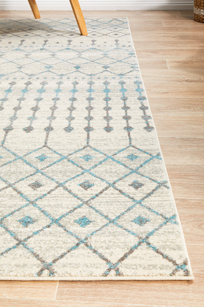 Summon Slate White Transitional Rug