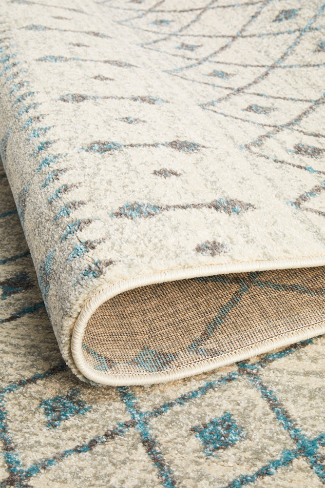 Summon Slate White Transitional Rug