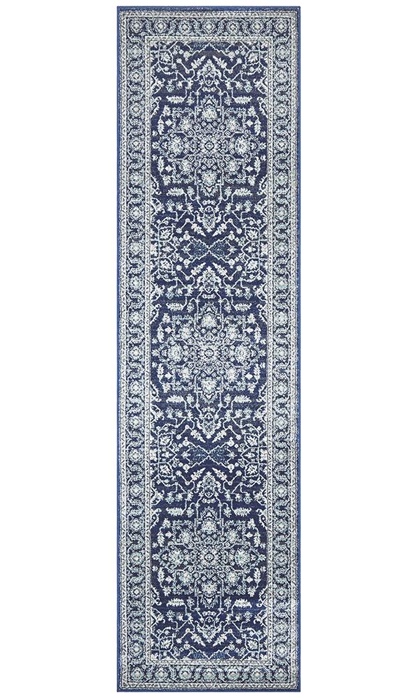 Summon Release Navy Transitional Uniart Runner Rug