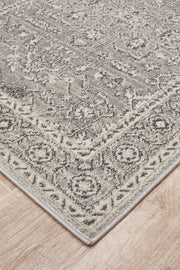 Summon Silver Flower Transitional Runner Rug