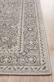 Summon Silver Flower Transitional Runner Rug