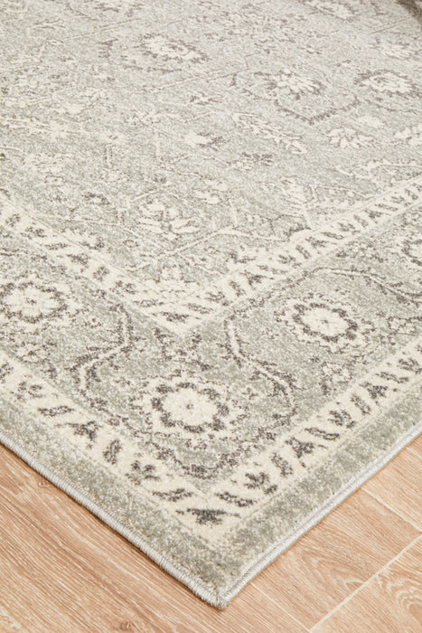 Summon Silver Flower Transitional Rug