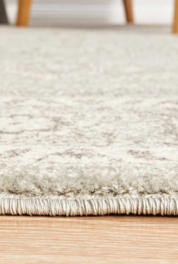 Summon Silver Flower Transitional Rug