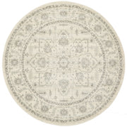 Summon Winter White Transitional Round Rug