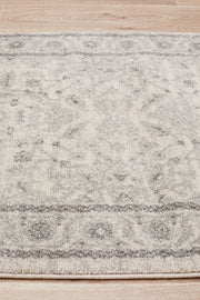 Summon Winter White Transitional Runner Rug