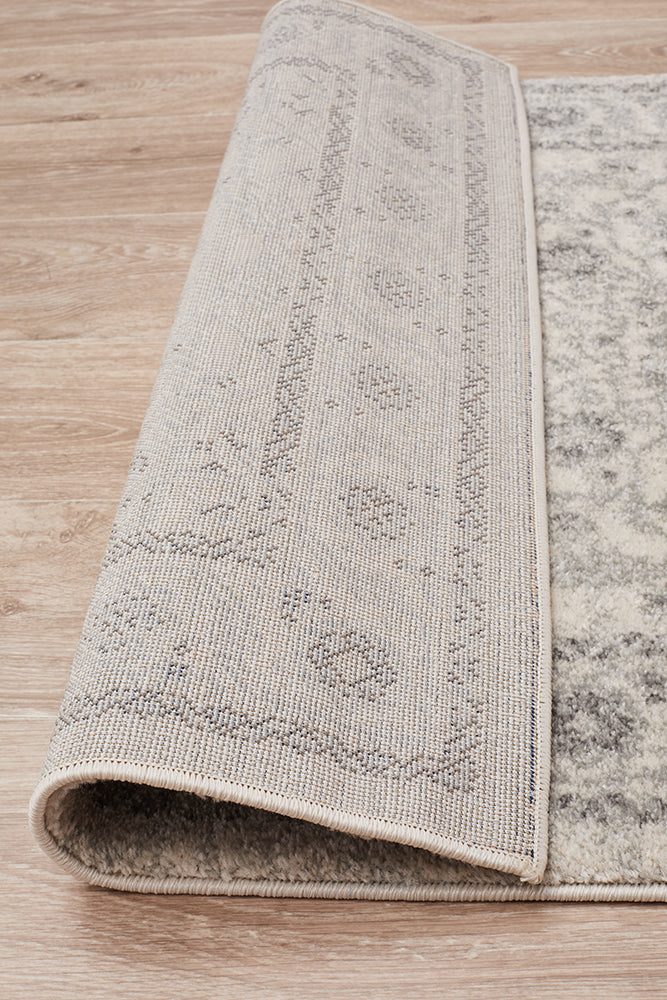 Summon Winter White Transitional Runner Rug