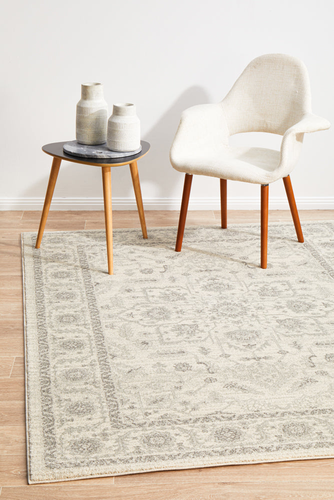 Summon Winter White Transitional Rug